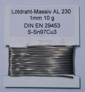 AL-Massiv Weichlot 230 1 mm 10 g